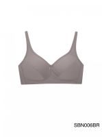 Sabina เสื้อชั้นใน Invisible Wire (ไม่มีโครง) รุ่น Fill Up Bra รหัส SBN006 สีน้ำตาล