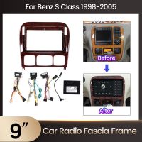 9 Car Frame Fascia Kit For Benz W220 S280 S320 S350 S400 Adapter Canbus Box Decoder Android Radio Audio Dash Fitting Panel