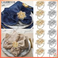 CHANFEN โรงแรมของตกแต่งวันคริสต์มาสกลวงดอกไม้ที่แขวนผ้าขนหนูห่วงรัดผ้าเช็ดปากเครื่องประดับโต๊ะห่วงผ้าเช็ดปาก