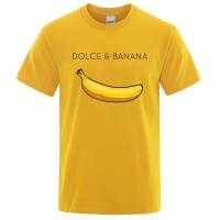 Dolce &amp; Banana Fashion Print Men T-shirts Casual Breathable Tops Oversized Cotton Tshirt Male Short Sleeve S-XXXL Tees Shirts