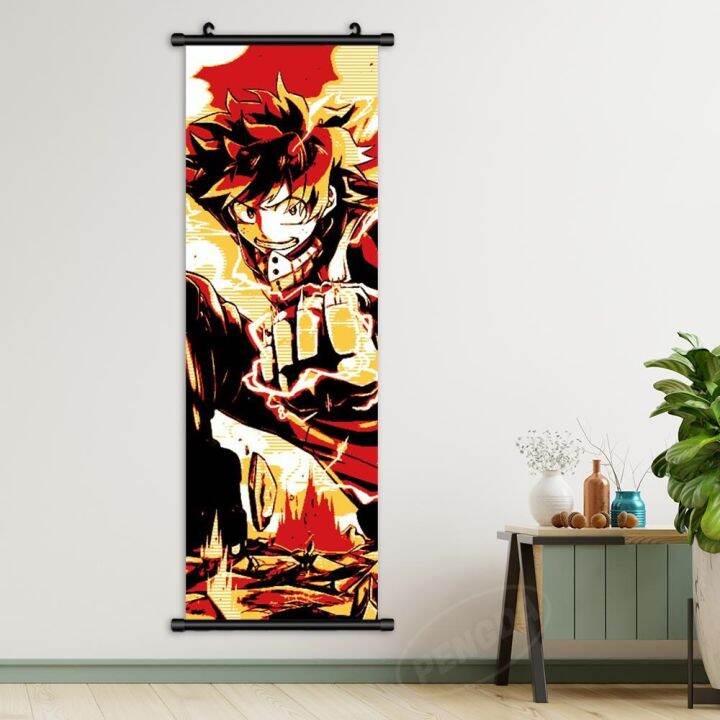 ผ้าใบ-wall-art-my-hero-academia-พิมพ์-all-might-ภาพวาดแขวน-anime-scrolls-โปสเตอร์ตกแต่งบ้าน-midoriya-izuku-modular-picture