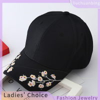 [COD] liuchuanbing Jewellery หมวกเบสบอลผู้หญิงหมวก Snapback หมวกผู้หญิงปัก Cherry Blossoms หมวกร้อน