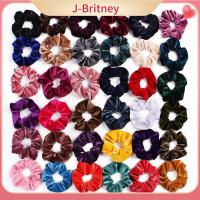 J-BRITNEY เครื่องประดับผมที่รัดผมสีผสมยางรัดผมโดนัทโดนัทมัดผมผ้ากำมะหยี่หนังยางรัดผม Ikat Rambut Elastis