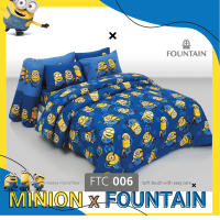 FOUNTAIN ชุดผ้าปู / นวม  FTC 006 ลายการ์ตูนลิขสิทธิ์ Minions (มินเนี่ยน) ผ้าปู ผ้านวม 3.5 5 6 ฟุต wonderful bedding bed ชุดผ้าปู ชุดที่นอน ชุดเครื่องนอน