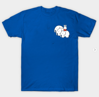 Cartoon Miffy rabbit graphic printed Mens 100 % Cotton O-neck Short-sleeved T-shirt