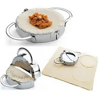 Jiaozi Pastry Kitchen Making Tools Stainless Steel Dumpling Maker Wraper Dough Cutter Mould Easy Eco-Friendly Cooking DIY Device