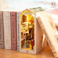 ? Funtory ? พร้อมส่ง ENG.ver ที่กั้นหนังสือ Sunshine Town Book Nook DIY ตัวต่อไม้ ประกอบเอง DIY Bookend ของตกแต่งบ้าน ของเล่น ของขวัญ Rolife Robotime TGB02