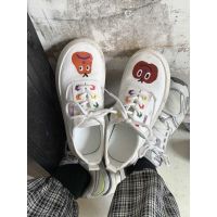 COD DSFGERERERER Xu Liumang Apple Is Happy Orange Is Not Happy Canvas Shoes Art Lovely Spring and Summer Round Head Graffiti Shoes