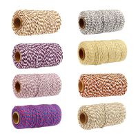 【YD】 100M/Roll Cotton Cord Twine Colorful Crafts Macrame Cords String Rope Textile Wrapping Wedding