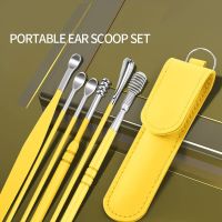 6Pcs/set Ear Wax Pickers Earpick Wax Remover Stainless Steel Piercing Kit Earwax Curette Spoon Care Ear Clean Toolear Cleaner