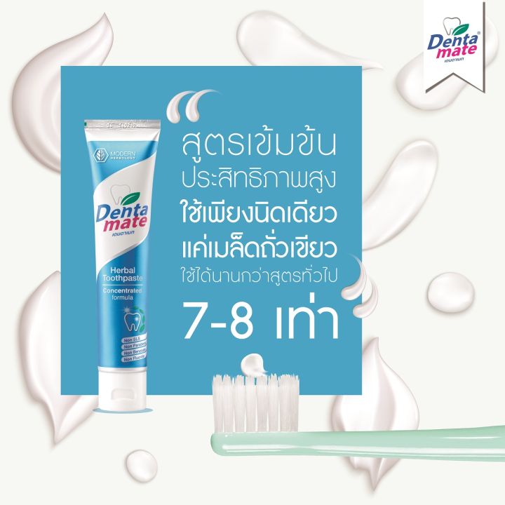 official-store-dentamate-fresh-mint-เดนตาเมท-ยาสีฟันสมุนไพรสกัด-เฟรชมินต์