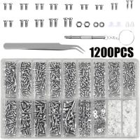 1200pcs Glasses Screws With Screwdriver Tweezers  Repair Kit Complete Glasses Screws Mini Screws Screws for Glasses Fasteners