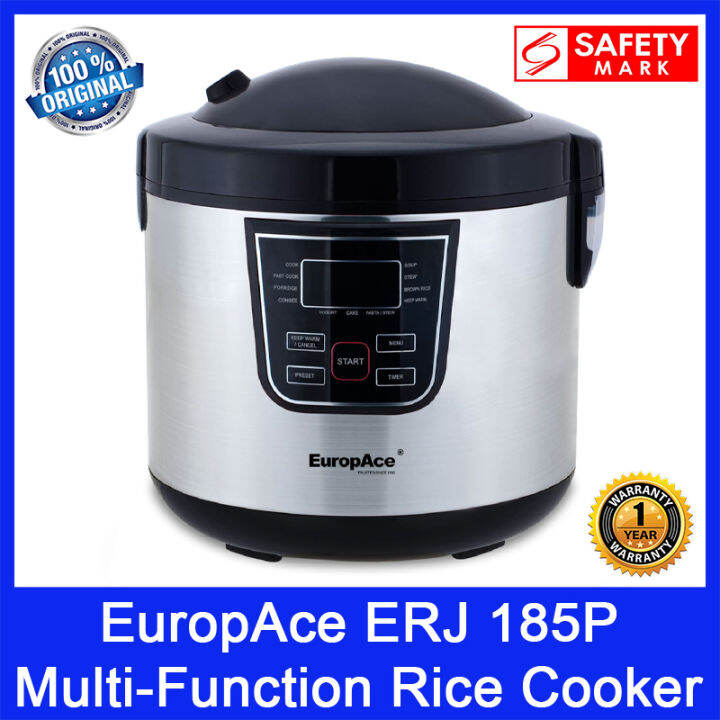 EuropAce ERJ 185P ERJ185P MultiFunction Rice Cooker. 1.8L Capacity