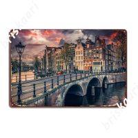 Amsterdam Metal Plaque Poster Cinema Living Room Customize Painting Décor Cinema Tin Sign Poster