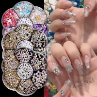 【hot sale】 ❆✸♦ B50 UR SUGAR Nail Rhinestones Multi-Size Glitter Flat Back 3D Crystal AB Color Gems Irregular Jewelry Beads Nail Art Decoration Accessories