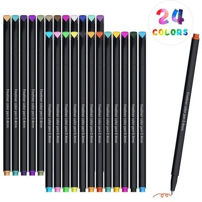 24pc Metallic Markers Paints Pens Art Glass Paint Writing Markers Diy 24ml Color Water-base Pen Office School Stationery Supply