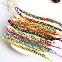 30Pcs/Lot Fashion Handmade Braid Cotton Rope Cuff Shell Bracelet Jewelry For Women Men Couple Friendship Lucky Adjustable Gift Charms and Charm Bracel