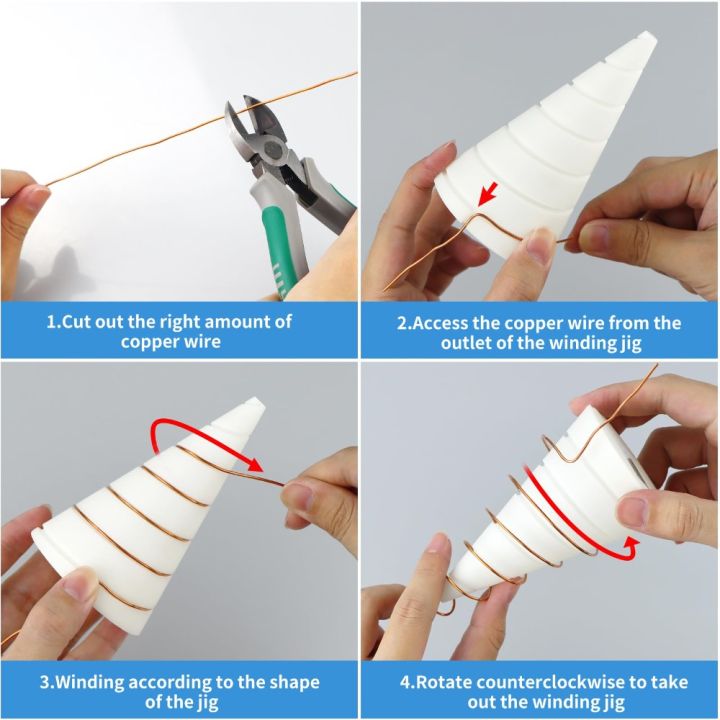 extirpate-เพิ่มการเจริญเติบโตของพืชและความมีชีวิตชีวา-อุปกรณ์ยึดลวดทองแดงสำหรับทำสวน-สองขนาด-เครื่องมือขดลวดไฟฟ้า-ของใหม่-fibonacci-coil-winding-jig-สวนไฟฟ้าวัฒนธรรม