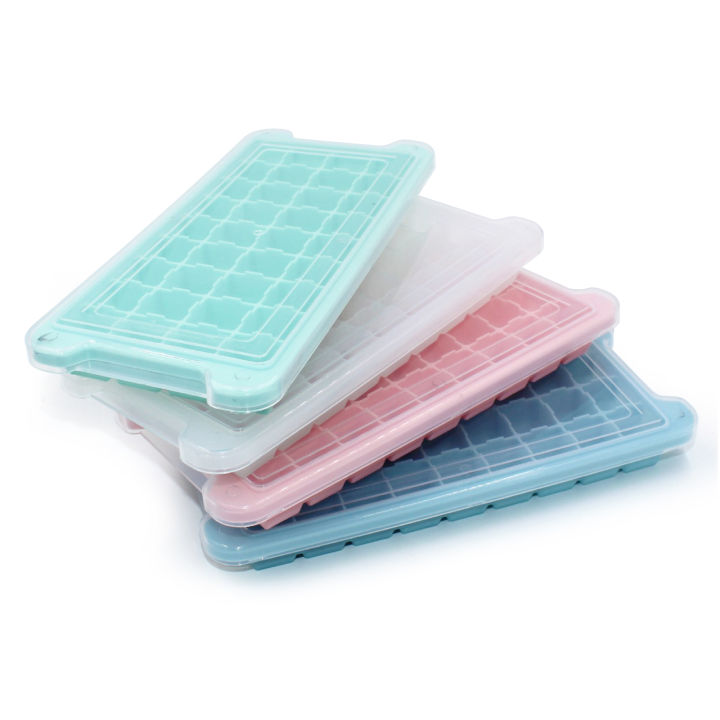 Ice Cube Tray with Lid and Storage Bin - Silicone 36 Ice Cube