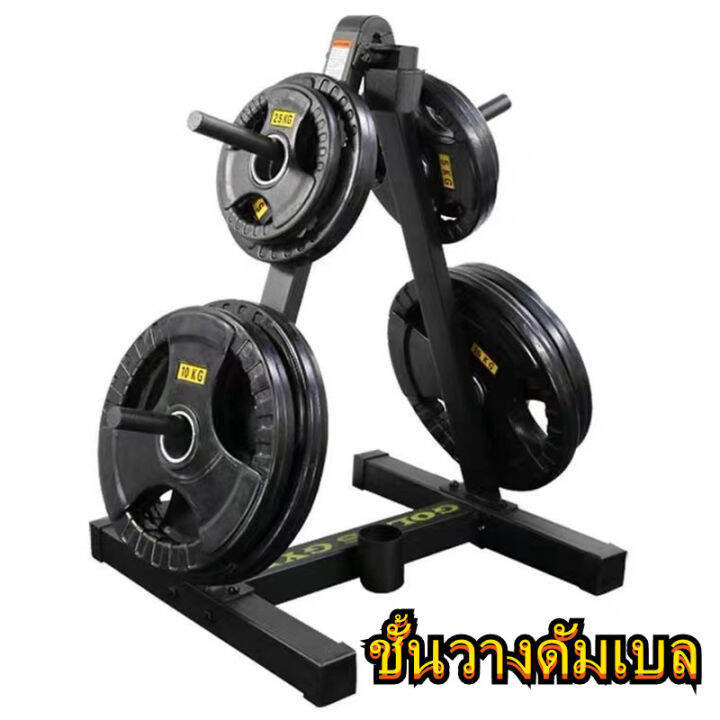 แท่นเก็บแผ่นน้ำหนัก-รู-1-นิ้ว-สามารถใส่แกนเสริมเป็น-2-นิ้วได้-fitness-steel-dumbbell-piece-rack-อุปกรณ์พิเศษ-ชั้นวางจานดัมเบล