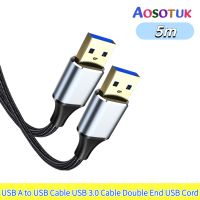 AOSOTUK kabel ekstensi USB ke USB ekstensi kabel USB 5m tipe A ke Male USB 3.0 2.0 untuk Radiator Hard Disk TV Box