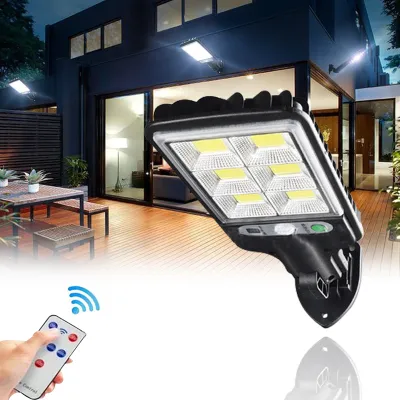 Solar Light Outdoor Remote Control Waterproof Motion Sensor With 3 Light COB Mode Security Lighting for Garden Patio Path Yard