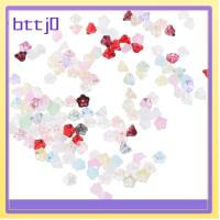 BTTJ0 140 PCS รูปดอกไม้ทรัมเป็ต ลูกปัดดอกไม้แก้ว แก้วเช็ก กระจกชุบโลหะด้วยไฟฟ้า ลูกปัดดอกไม้แก้วเช็ก ลูกปัดดอกไม้ทรัมเป็ตแก้วทรงเสน่ห์ สีสันสดใส ลูกปัดคริสตัลคริสตัล การทำหัตถกรรมเครื่องประดับ