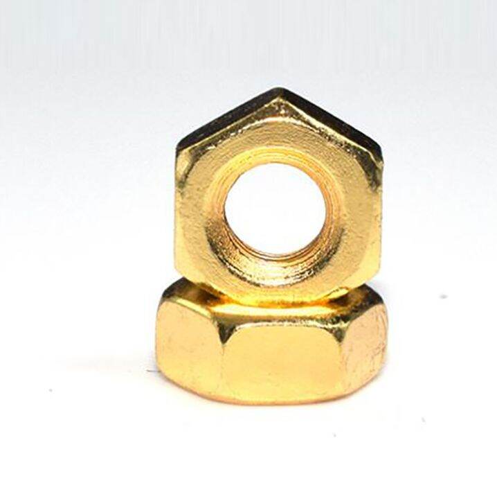 10-20-50pcs-m2-m2-5-m3-m4-m5-m6-hex-nuts-titanium-plating-gold-carbon-steel-hexagon-nuts-fasteners-hardware-tools-nails-screws-fasteners