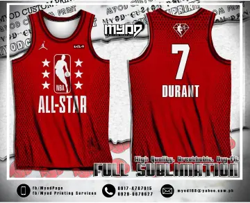 NBA CELEBRITY GAME ALL STAR 2022 WHT CURRY JAMES DONCIC MORANT DURANT FULL  SUBLIMATED JERSEY