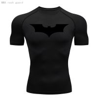 Training Shirt Compression Man Shirt Breathable Summer Top Short Sleeve Gym T-shirt MMA Sport T-shirt Black Skinny Run Shirt