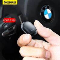 Baseus Car Hooks ออแกไนเซอร์ที่เก็บของ4PCS Hooks สำหรับกระเป๋าสาย USB หูฟังที่เก็บกุญแจ Auto Fastener Hangers Clip Accessories