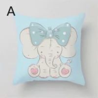 Pillow Cover Square Cartoon Animal Printing Home Waist Throw Decor Cute Comfortable ✿WA✿