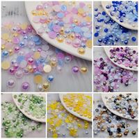 Glitter Crystal NonHotfix Semicircle Phantom ABS Flatback Rhinestone for Clothing Nails Trim Embellishments 2mm Sewing amp;Fabric