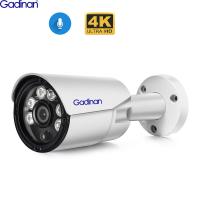 Audio IP Camera 4K 8MP H.265+ 5MP 4MP Outdoor Street Bullet CCTV for POE NVR System Security Surveillance IR Metal Camera POE Household Security Syste