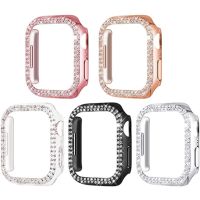 Bling Diamond PC Bumper Frame Cover for Apple Watch Series 7 Applewatch IWatch 41mm 45mm 45 Mm Screen Protector Case Accessories