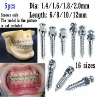 (ในสต็อก) 5ชิ้นมินิรากฟันเทียมทันตกรรมจัดฟันไมโครสกรูตนเองเทปฤดูใบไม้ผลิ Anchor ประแจน็อตสกรูโลหะผสมไทเทเนียม **