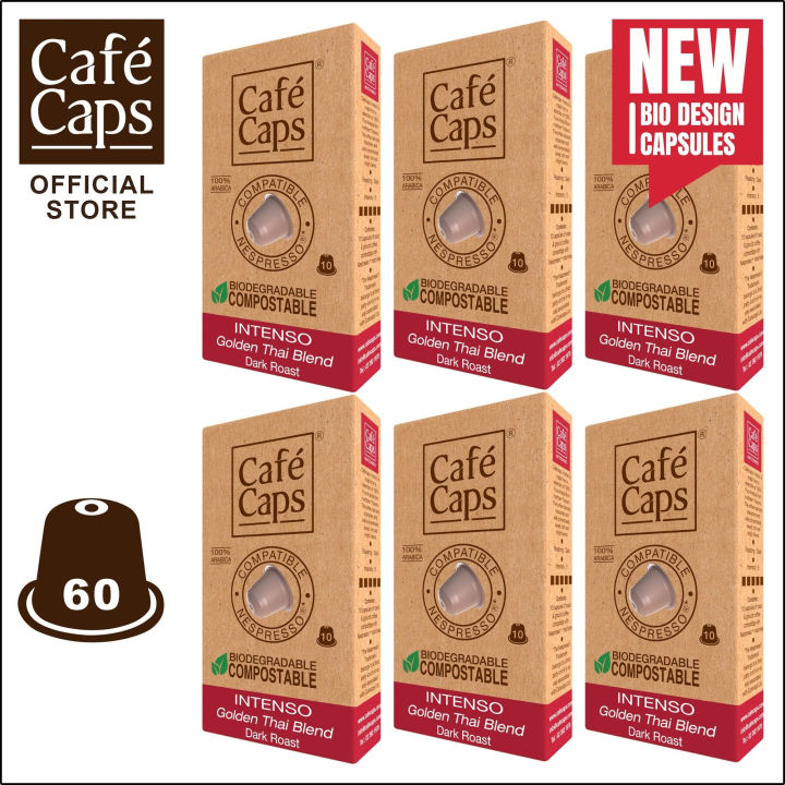 cafecaps-แคปซูลกาแฟ-nespresso-compatible-intenso-6-กล่อง-x-60-แคปซูล-กาแฟคั่วเข้ม-อาราบิก้าแท้-100-ที่คัดสรรจากภาคเหนือของประเทศไทย-แคปซูลกาแฟใช้ได้กับเครื่อง-nespresso-เท่านั้น
