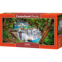 Castorland Poland นำเข้าจิ๊กซอว์ขั้นสูงการบีบอัดปริศนาและการคลายการบีบอัด 600 ชิ้นของน้ำตก 060160