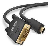 USB สายเคเบิลไปยังดีวีไอชนิด C ไปยังดีวีไอ C สายสัญญาณแบบ DVI สายฟ้าเข้ากันได้สำหรับ MacBook Air Pro 2016 2017 Note8 S8 Galaxy Huawei Mate 10