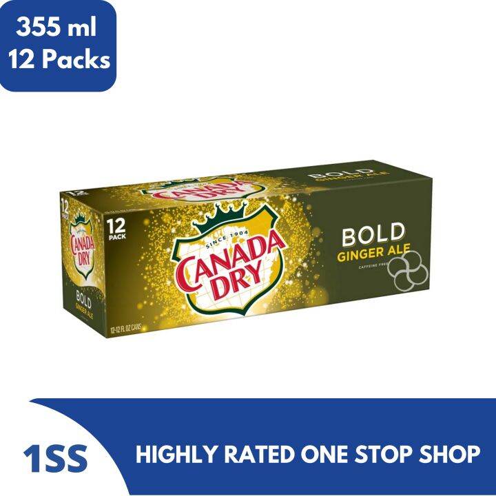 Canada Dry Bold Ginger Ale in Can, 355mL, 12 Packs Lazada PH