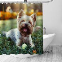 【hot】✣❀  Custom yorkshire terrier Curtain Fabric Shower bathroom beautiful Curtains decor