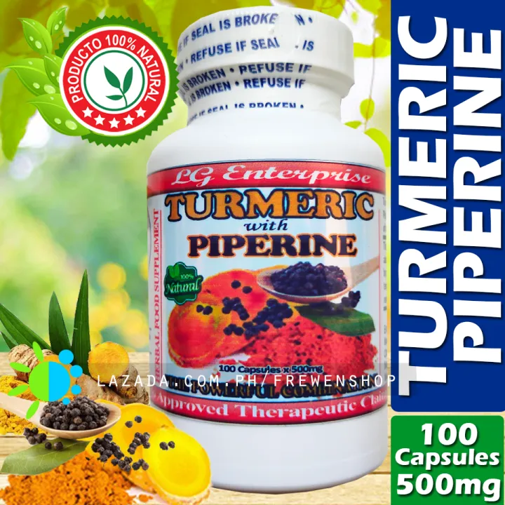 TURMERIC CURCUMIN with PIPERINE ( Black Pepper ) 500mg x 100 Capsule