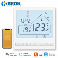 Beok Tuya Wifi Thermostat For Gas Boiler Warm Floor Heating Digital Temperature Controller Works With Alexa Google Home