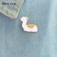 Baby Llama enamel pin Cute animal badge brooches Gift Cartoon icons Jacket coat dress Button Pin Gift for girl kids daughter