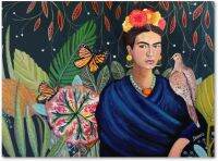 Frida By Sylvie Demers ศิลปะบนผืนผ้าใบสำหรับติดกำแพง18x24นิ้ว