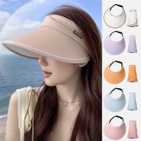 [hot]Women Summer Wide Brim Sun Visor Hat UV Protection Baseball Shade Hat Foldable Sport Empty Top Cap Casual Beach Cap Sun Hat