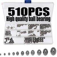 510pcs Ball Bearings Assortment Set  Precision Metric Chrome Steel Ball Bearings Assortment Kit 2 2.5 3 3.5 4 4.5 5 5.5 6 7 8mm Axles  Bearings Seals