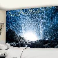 Undersea Tunnel Mouth Tapestry Wall Hanging Mysterious Psychedelic Witchcraft Natural Landscape Painting Home Decor