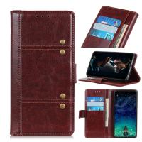 สำหรับ LG กำมะหยี่ถั่วแนวนอนพื้นผิวหนัง Crazy Horse หนังพลิกเคสมีขาตั้ง &amp; ช่องเสียบการ์ด &amp; กระเป๋าสตางค์ (สีน้ำตาล) (ห้างสรรพสินค้าพิเศษ)