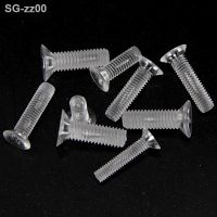 20pcs plastic screws nylon transparent screws PC countersunk head flat head cross acrylic M3 M4 M5 M6